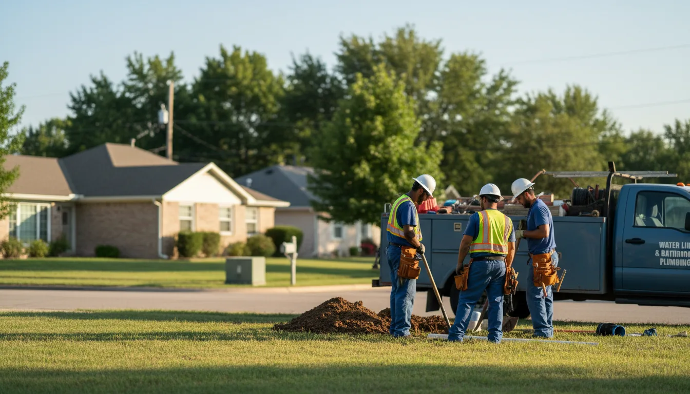 Residential water line and bathroom plumbing service in Andover, ME
